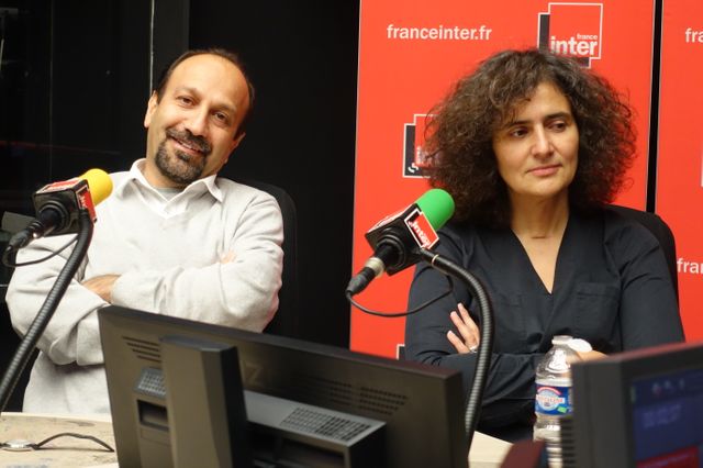 Asghar Farhadi et sa traductrice Massoumeh Lahidji