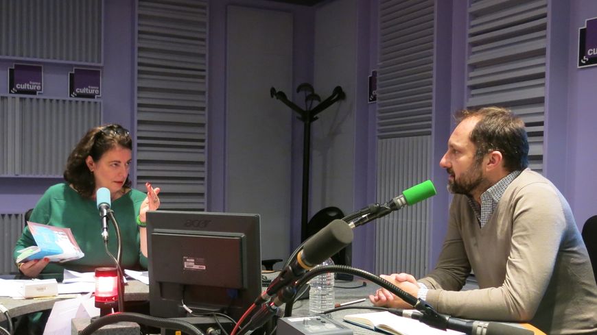 France Culture, studio 153... Alinz Pailler, productrice & Olivier Letellier talentueux metteur-en-scène (de g. à d.)