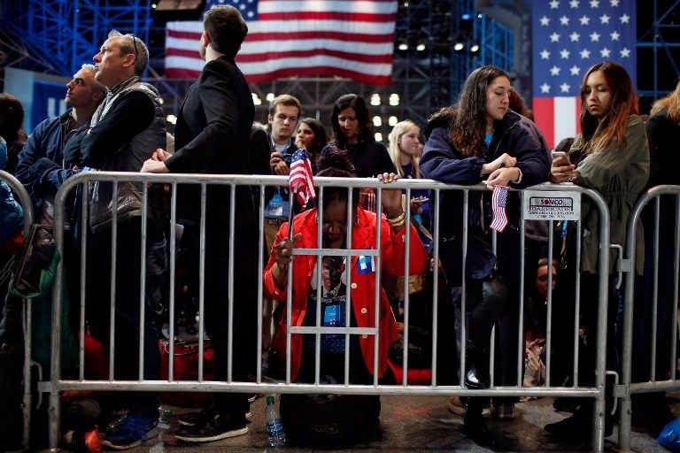 Soirée présidentielle chez les partisans d'Hillary Clinton
