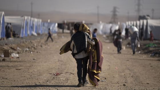 IRAQ-ISIS-Human disaster, camp de réfugiés Al-Khazer, à l'est de Mossoul ©Sipa - MORTEZA NIKOUBAZL/SIPA