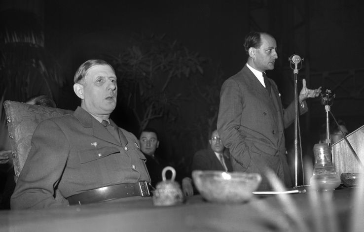 Charles De Gaulle et André Malraux le 18 avril 1948.
