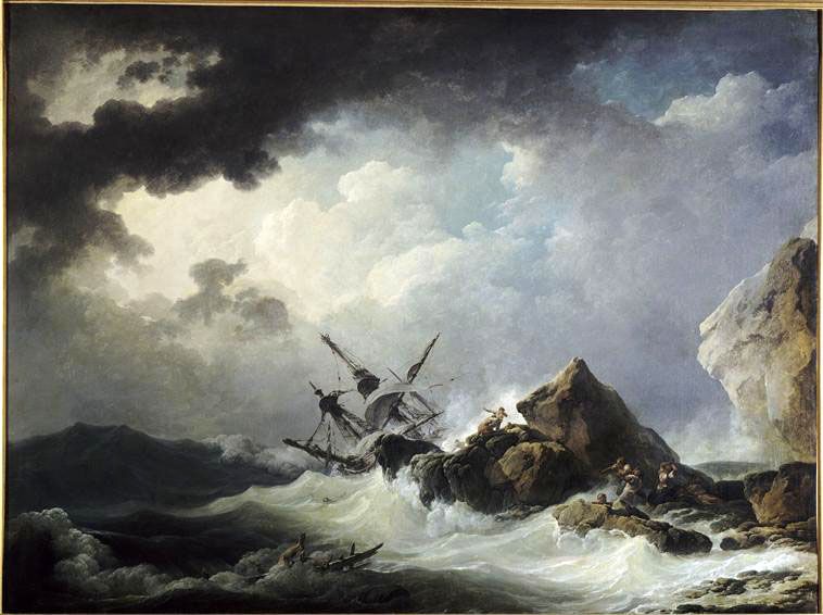Philippe Jacques Loutherbourg II, Marine avec naufrage