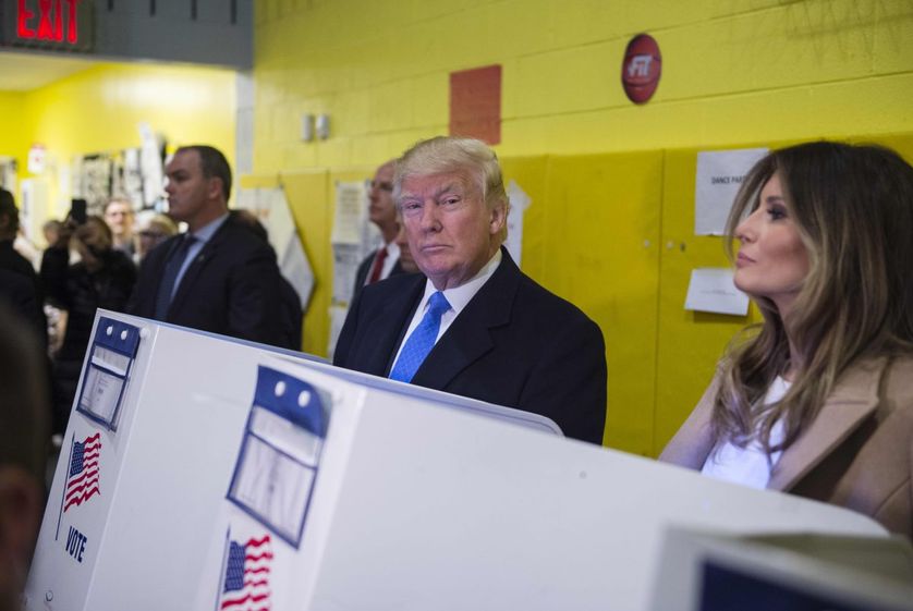 Donald Trump et sa femme Melania le joiur du vote