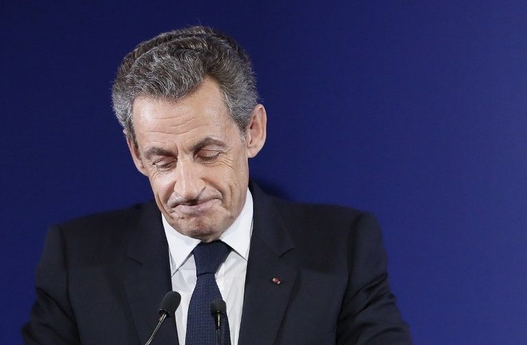 Nicolas Sarkozy annonçant son retrait de la vie politique, le 20 novembre 2016
