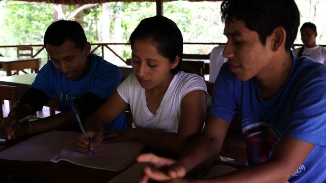 Élèves de l'école Los Rios de Saber
