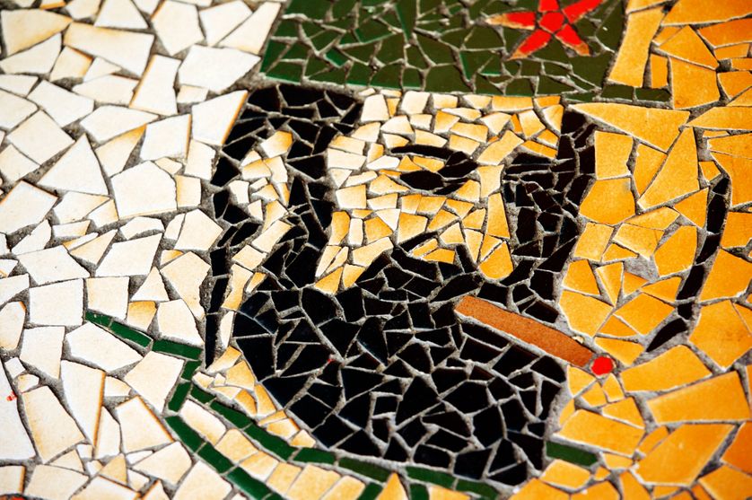 Mosaïque représentant Fidel Castro à Wellington, en Nouvelle-Zélande