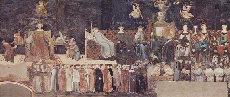 Fresque représentant l'allégorie du Bon Gouvernement