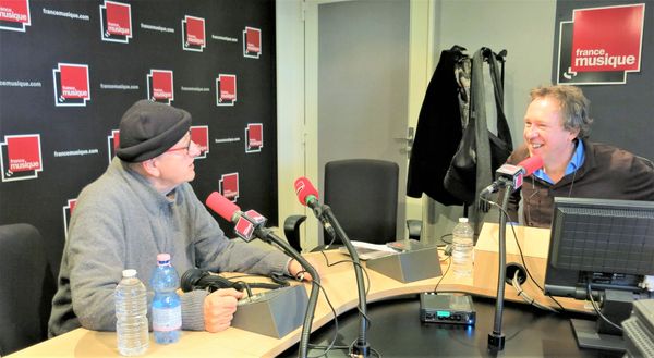 France Musique, studio 141... notre invité le délicieux chanteur Yvan Dautin & Benoït Duteurtre, producteur (de g. à d.)