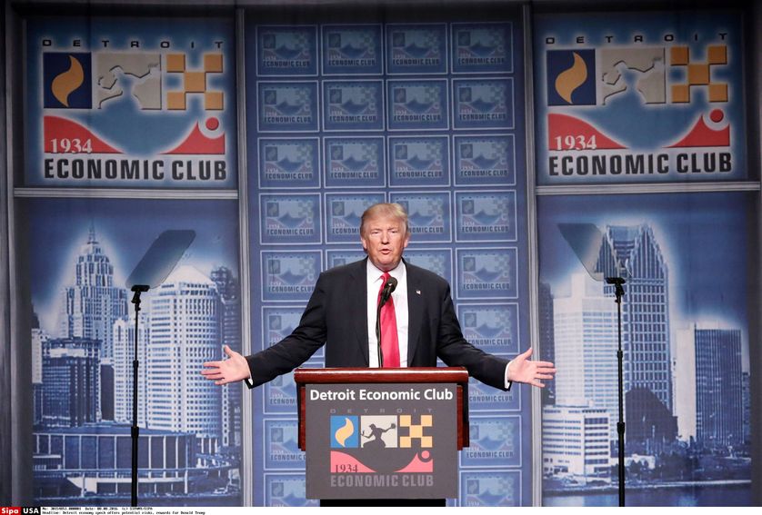Donald Trump au Detroit Economic Club en août 2016
