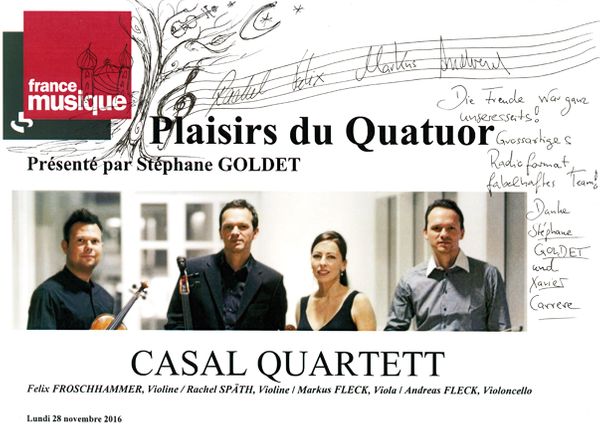 Livre d'or Casal Quartett