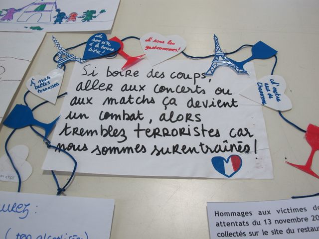 L'un des messages collectés après les attaques