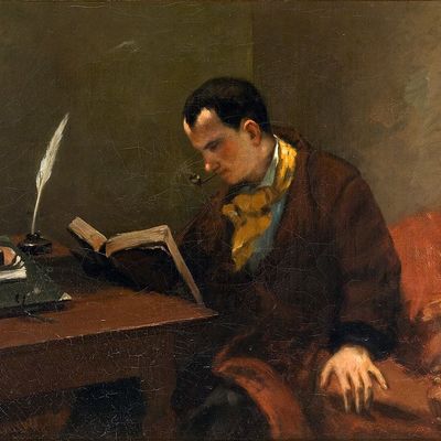 Charles Baudelaire par Gustave Courbet, vers 1848.