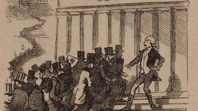 Coupure de presse relatant la représentation des Contes d'Hoffmann de Michel Carré et Jules Barbier donnée le 21 mars 1851 au Théâtre de l’Odéon. BNF••