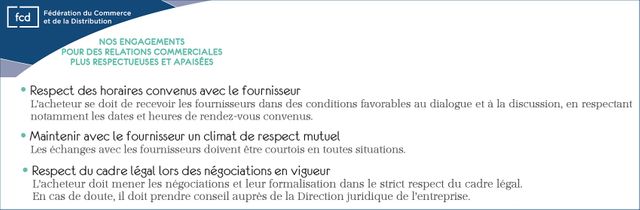 Extrait de la charte de bonne conduite de la FCD