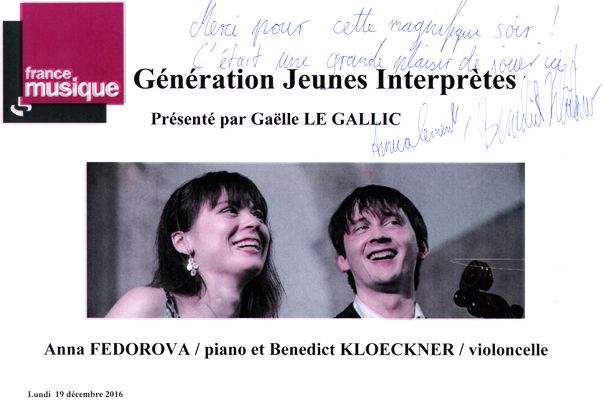 Livre d'or Benedict Kloeckner