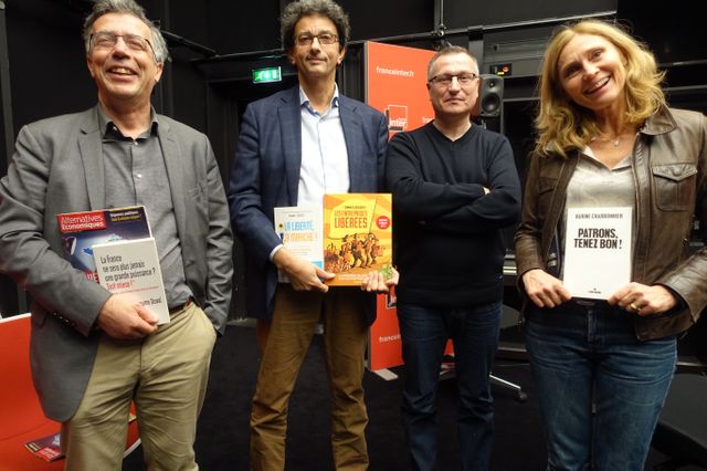 Guillaume Duval, Isaac Getz, Willy Pelletier et Karine Charbonnier © Radio France / Laurent Goumarre