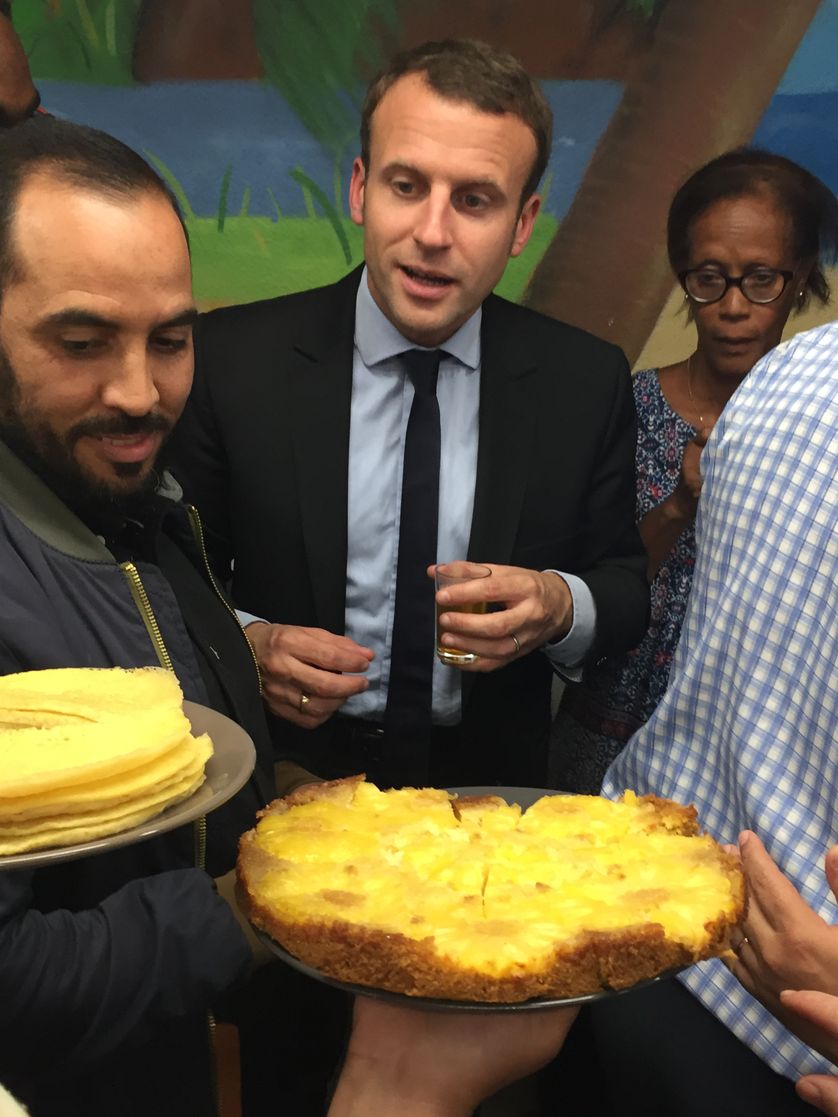 Emmanuel Macron lors d'une visite à Montpellier le 18 octobre 2016