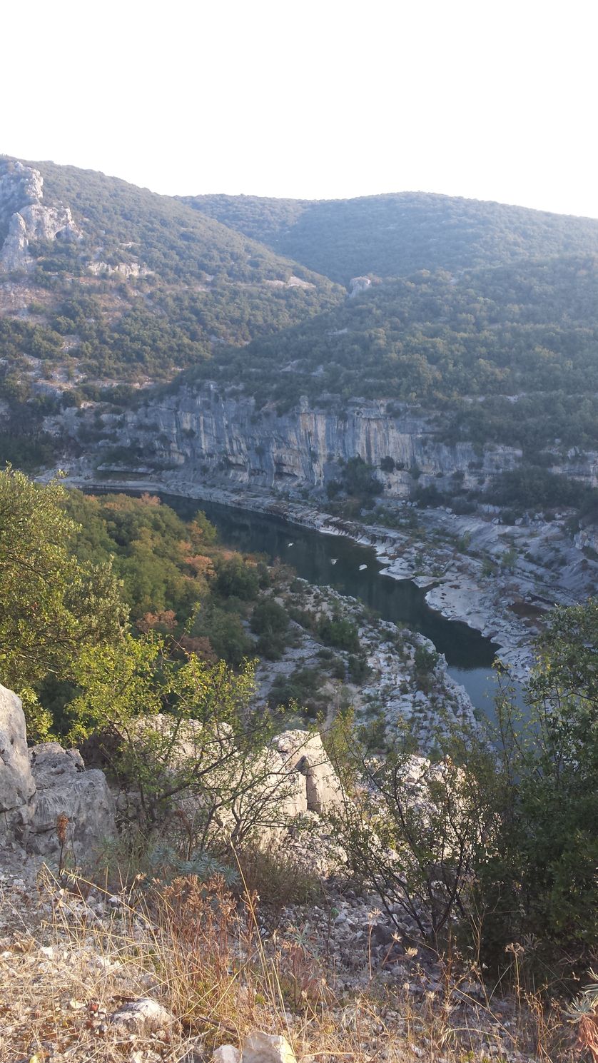 La vue sur la vallée de l'Ardèche