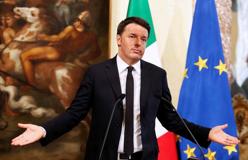 Le Premier ministre de l'Italie Matteo Renzi pendant une conférence de presse à Rome, le 7 avril 2016.