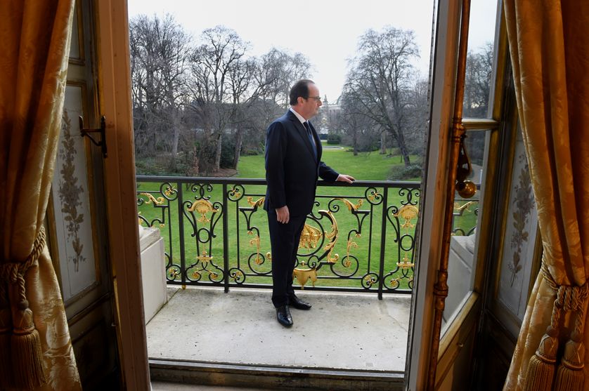 François Hollande au Palais de l'Elysée.
