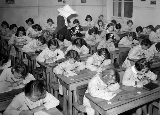 salle de classe en 1957