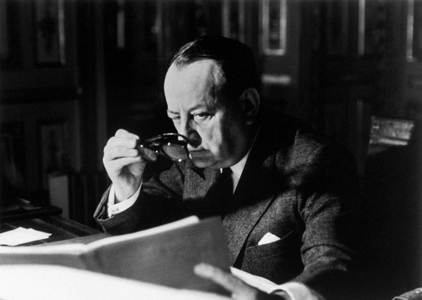 André Malraux, écrivain, ministre des affaires culturelles de 1958 à 1968, en 1968, Paris.