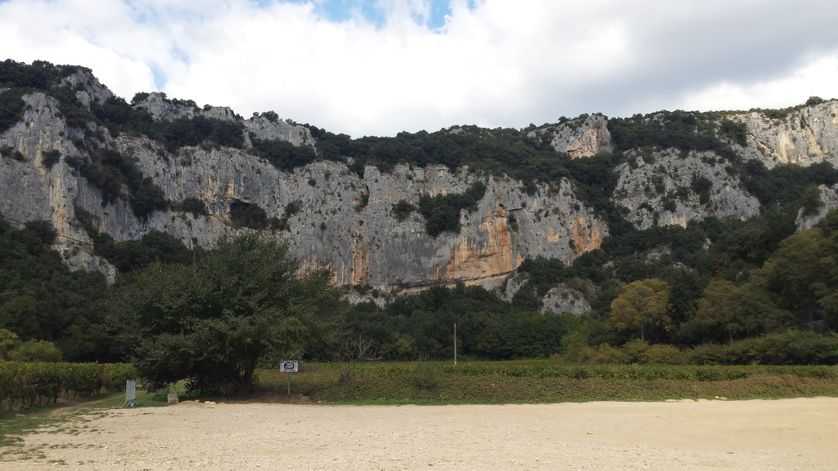 La falaise de la Combe d'arc