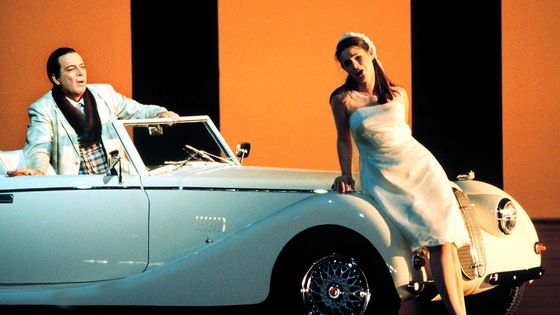 Répétition du Don Giovanni de Mozart, août 2000. Ferrucio Furlanetto (Don Giovanni) et Sophie Koch (Zerlina) ©AFP - PSF / RITTERSHAUS / APA