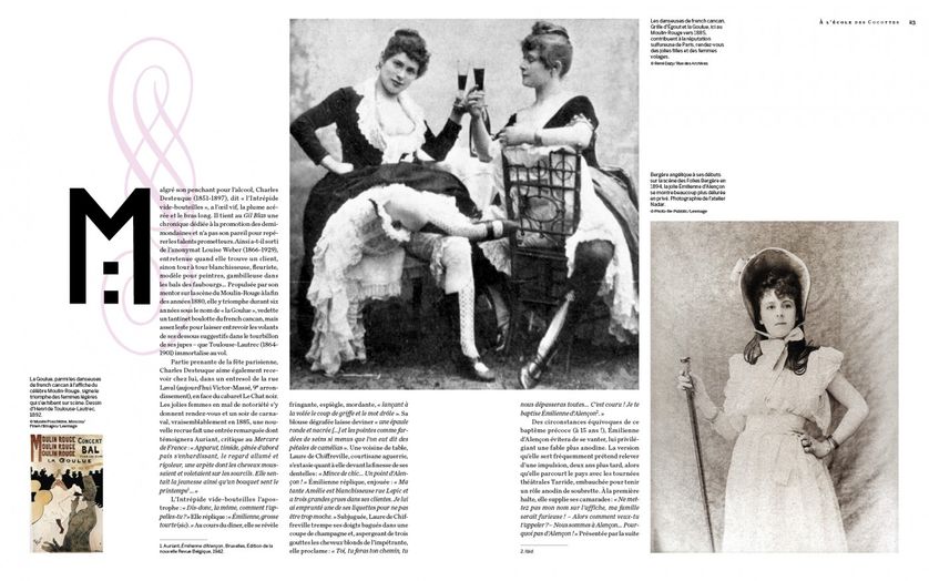 Planche du livre "Les Cocottes, reines du Paris 1900"