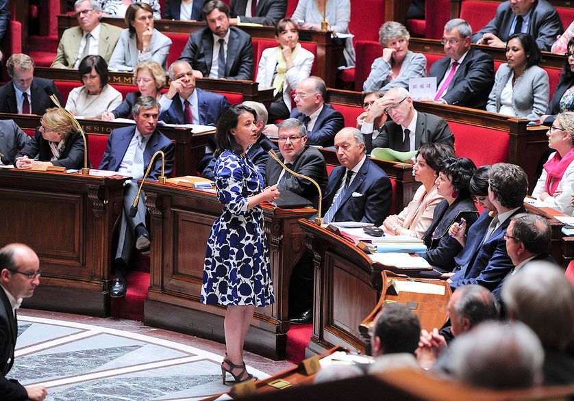 Cecile Duflot, ministre, sifflée en 2012 pour sa robe à fleurs à l'Assemblée.