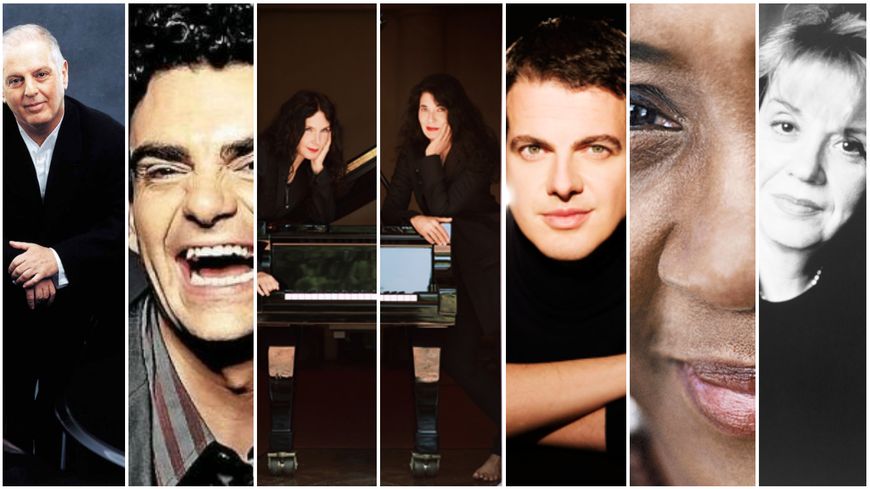 Daniel Barenboim © Sheila Rock / Rolando Villazon © Pamela Springsteen / Katia et Marielle Labèque © Umberto Nicoletti / Philippe Jaroussky © Simon Fowler / Barbara Hendricks © Denise Grünstein / Helen Merrill © Thomas Dorn