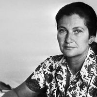 Portrait non daté de Simone Veil.