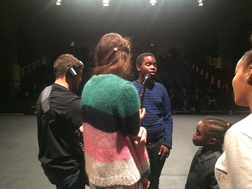 Les enfants sur le plateau de "Au coeur"