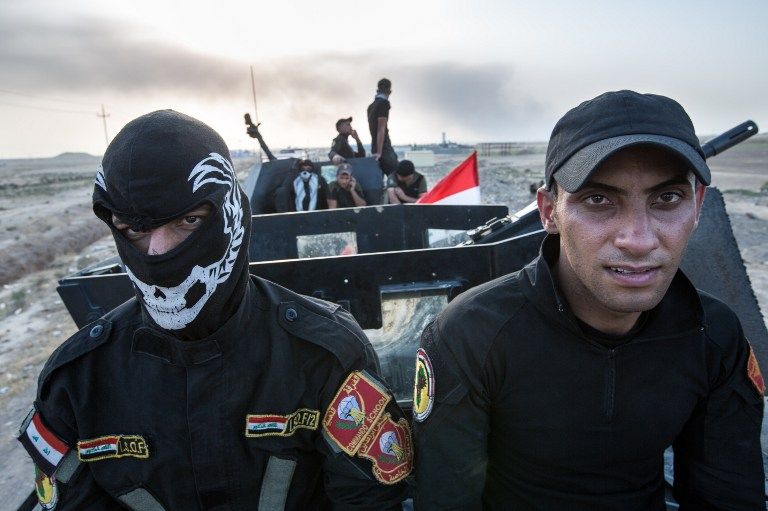 Ces jeunes volontaires Irakiens ont rejoint la Division Dorée, corps d'élite de l'armée irakienne, pour combattre les envahisseurs de l'Etat Islamique