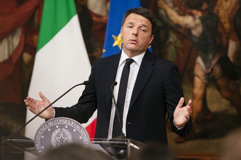 Matteo Renzi, 41 ans, arrivé au pouvoir en février 2014 sur un programme de réforme a annoncé sa démission, tirant les conséquences d'un référendum sur lequel il s'est totalement engagé.