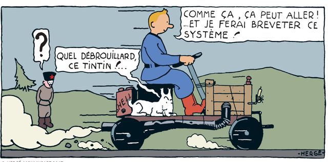 Case de Tintin au Pays des Soviets en couleurs