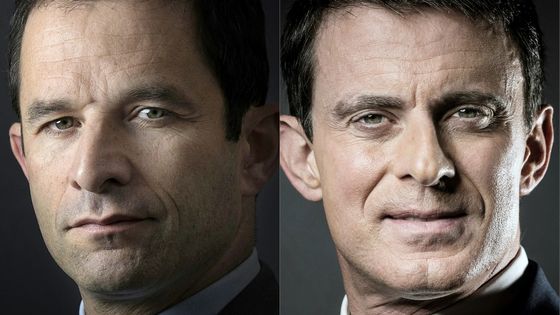 Benoit Hamon et Manuel Valls ©AFP - JOEL SAGET