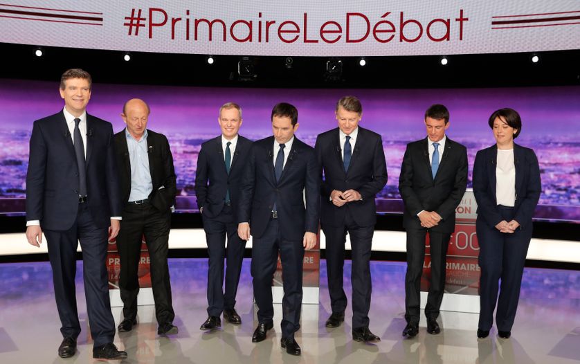 Les 6 candidats à la Primaire et la candidate