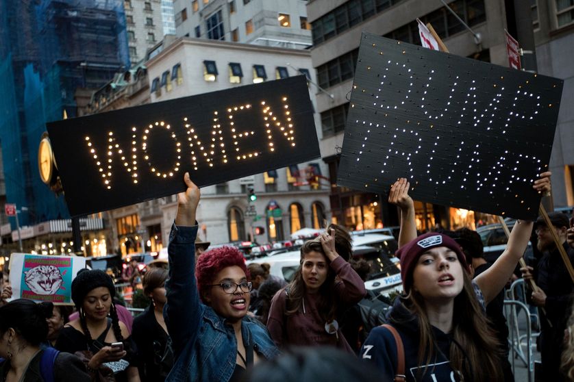Une manif anti-Trump à New York le 3 novembre 2016
