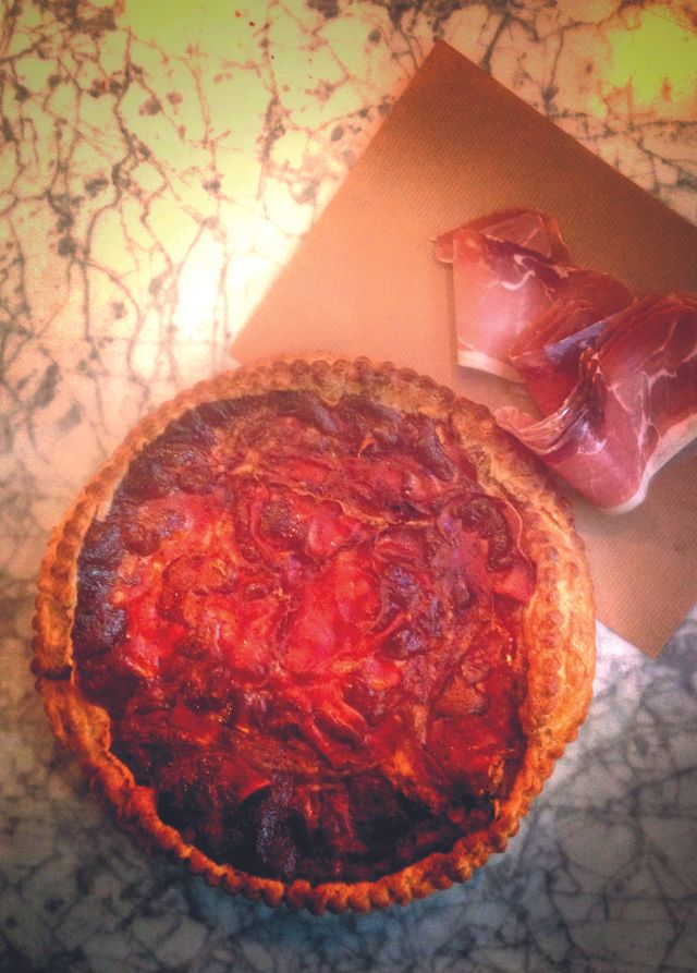 Tarte au serrano bleu