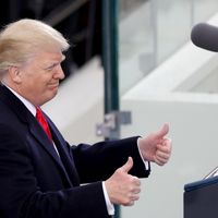 Donald Trump à Washington le 20 janvier 2017
