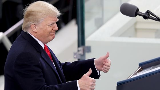 Donald Trump à Washington le 20 janvier 2017 ©AFP - Joe Raedle
