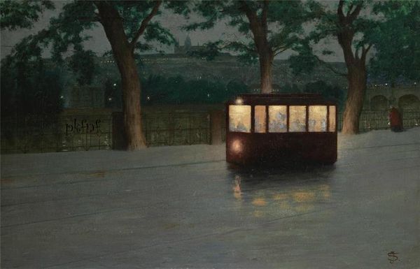 Tramway à Prague de Jakub Schikaneder