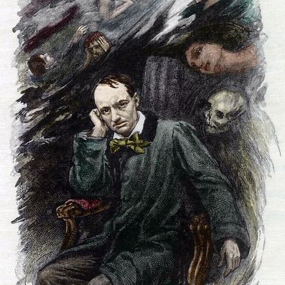"Portrait de Charles Baudelaire (1827-1861) entouré de ses fantomes"