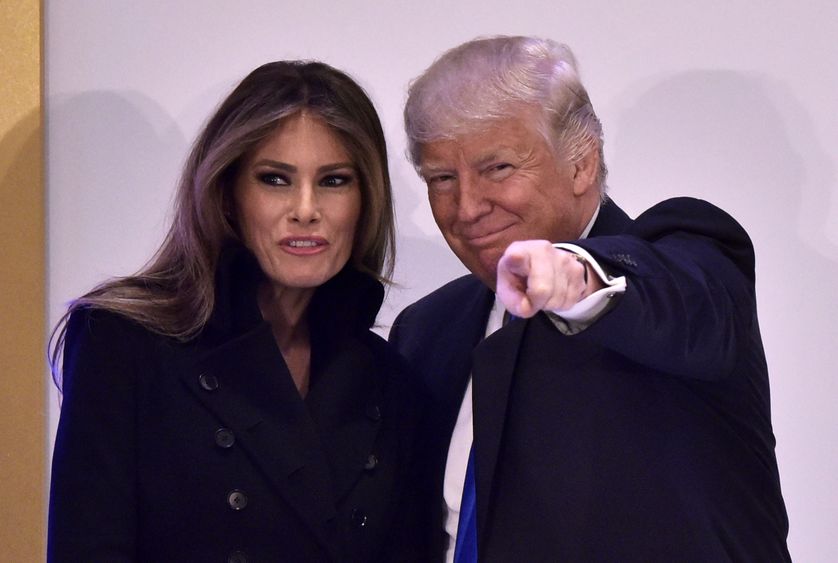 Le 45ème Président des Etats-Unis, Donald Trump, et sa femme Melania