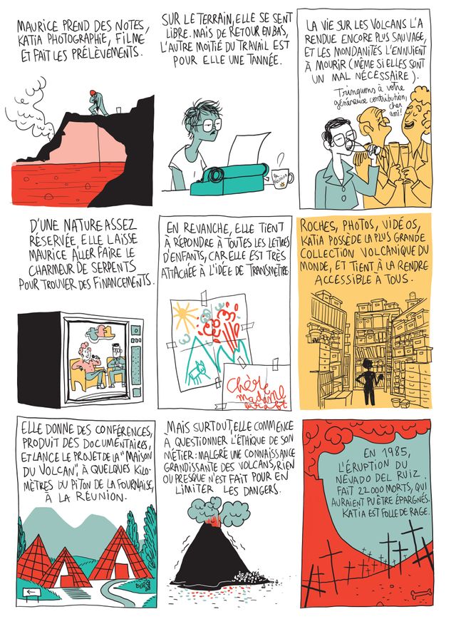 Extrait de la vie de Katia Krafft tirée des Culottées - tome 2 de Pénélope Bagieu