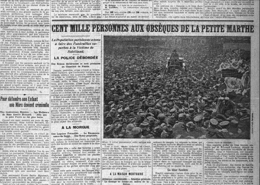 Les obsèques de Marthe