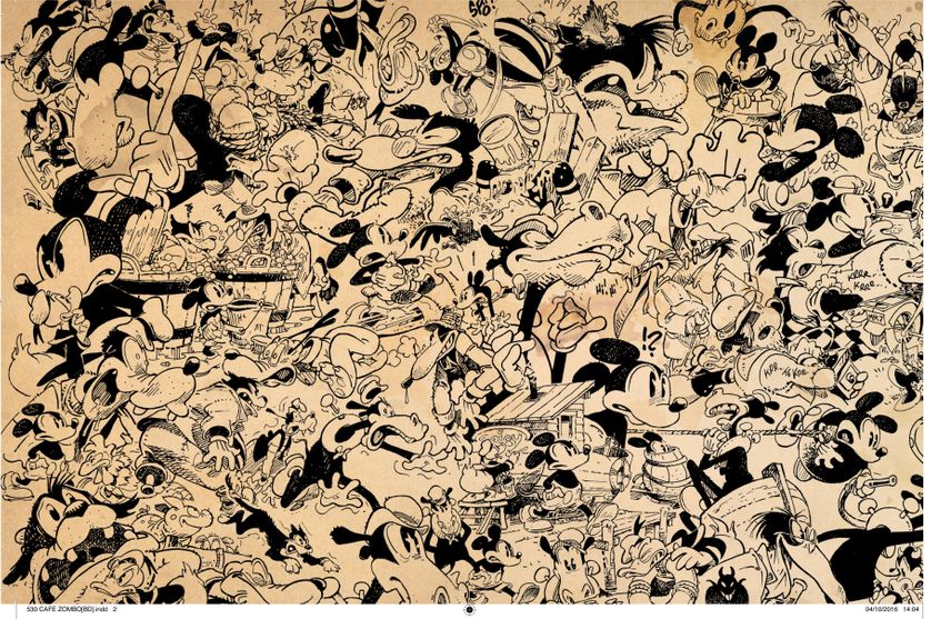Page de garde de l'album de Régis Loisel : "Mickey Mouse : Café Zombo" aux éditions Glénat