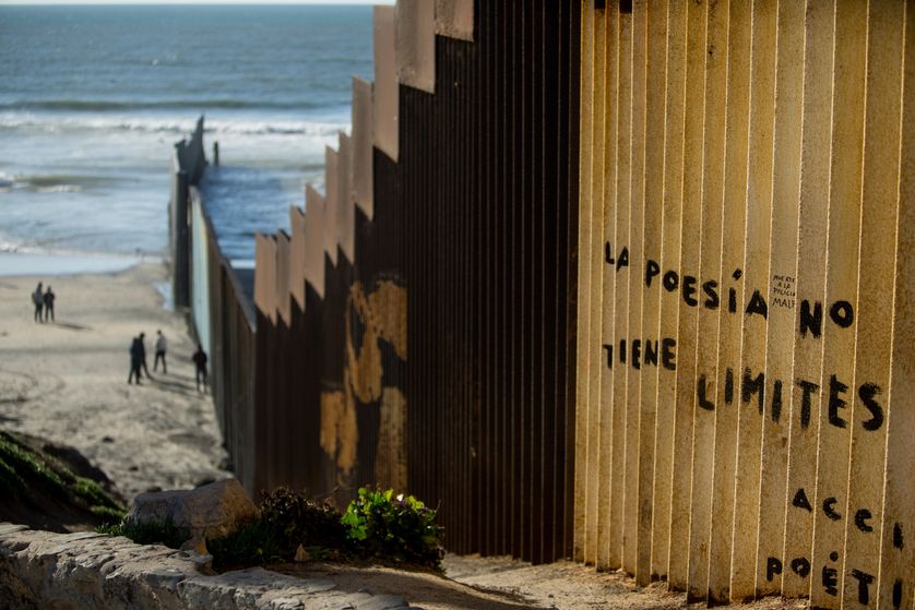 Le mur frontalier à Tijuana, Mexique