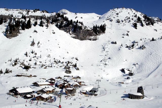 La station de ski "Les portes du soleil" , à côté d'Avoriaz